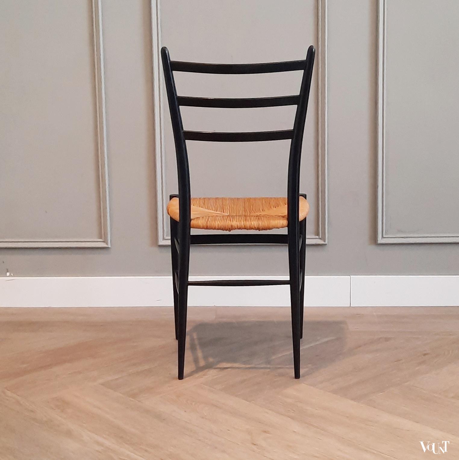 Set van 4 gemerkte Spinetto stoelen, Chiavari, Italië, jaren '50