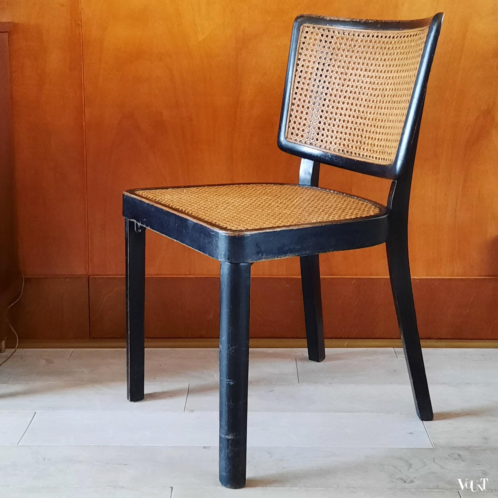 Zwarte stoel B 22, Thonet, jaren '30