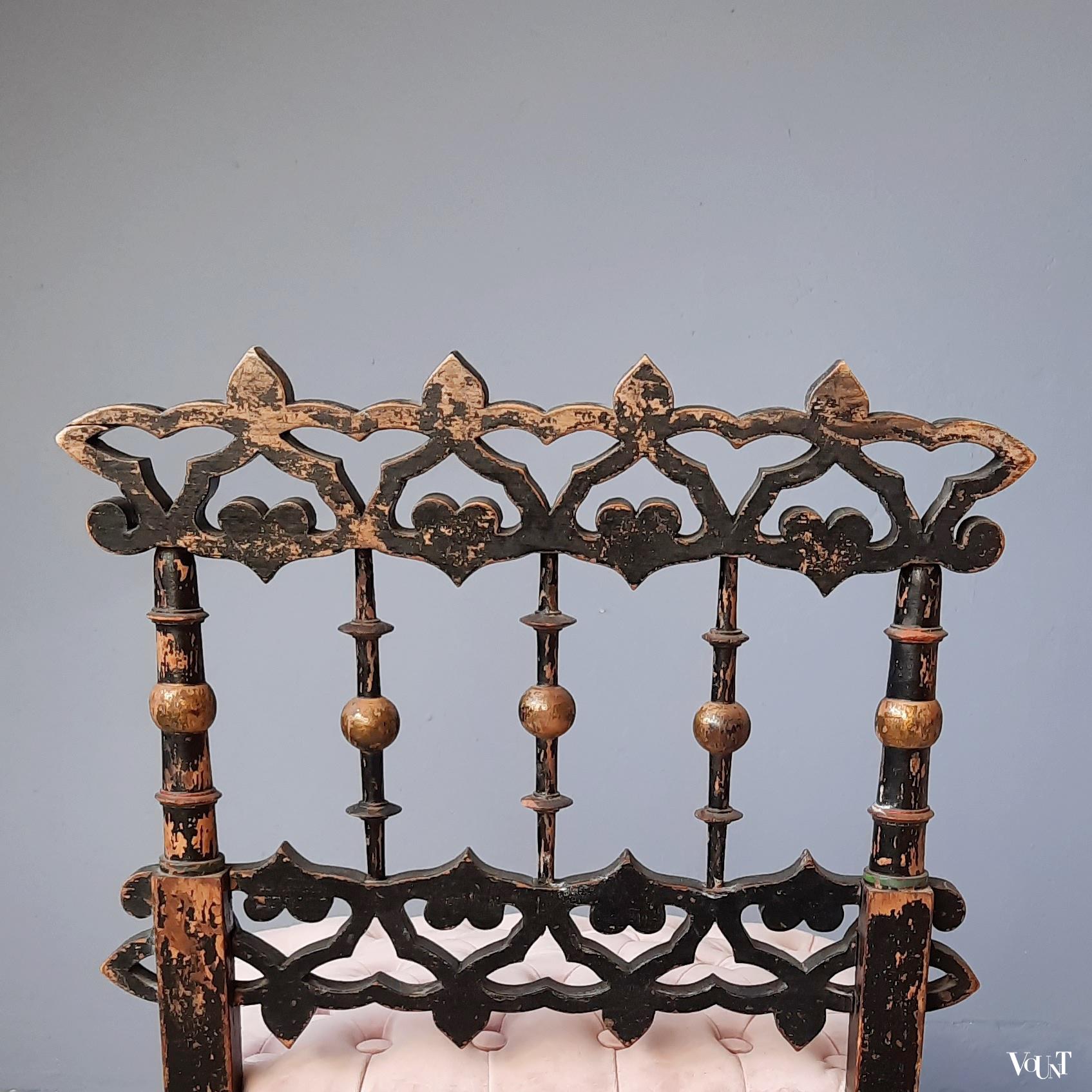 Antieke "slipper chair", Frankrijk, rond 1850