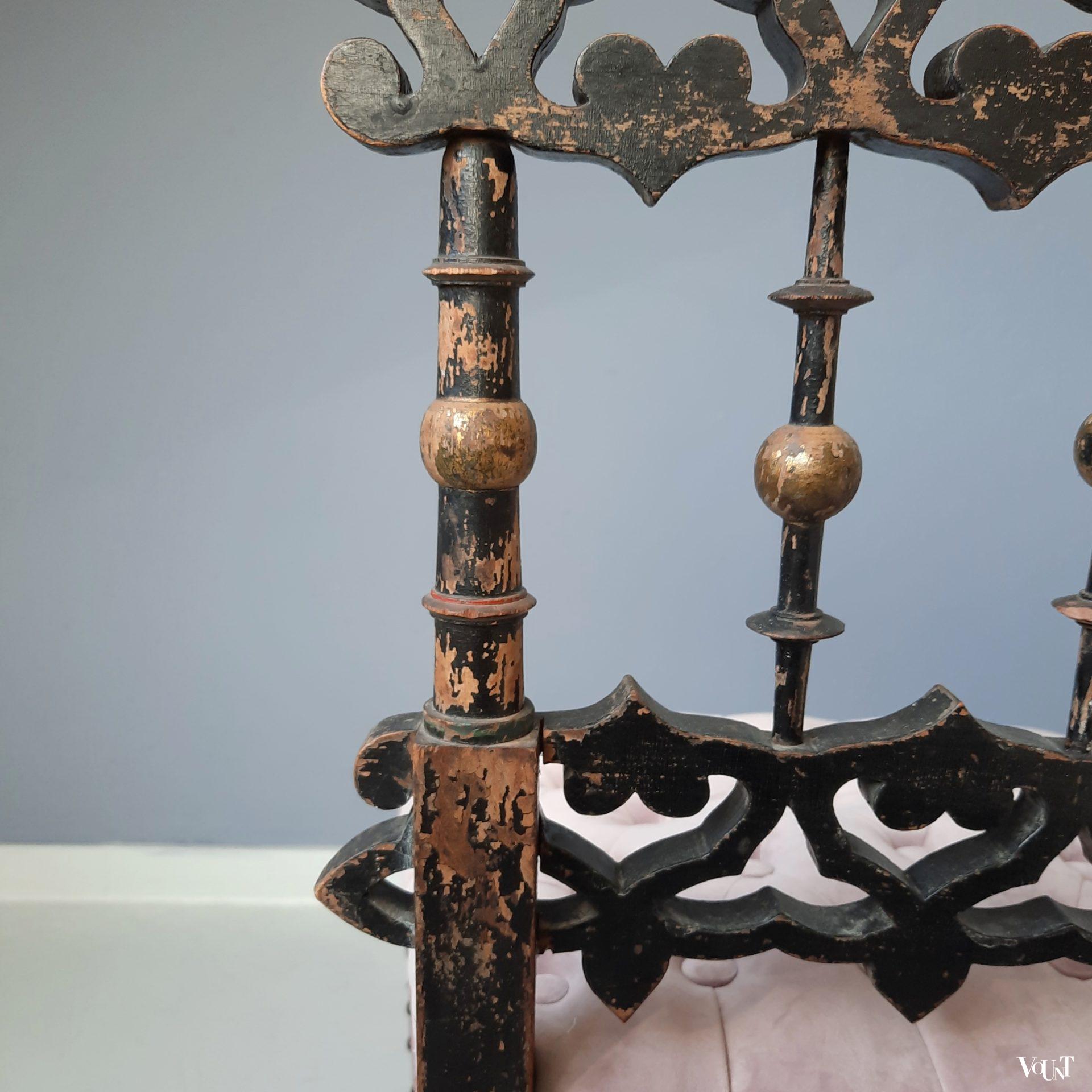 Antieke "slipper chair", Frankrijk, rond 1850