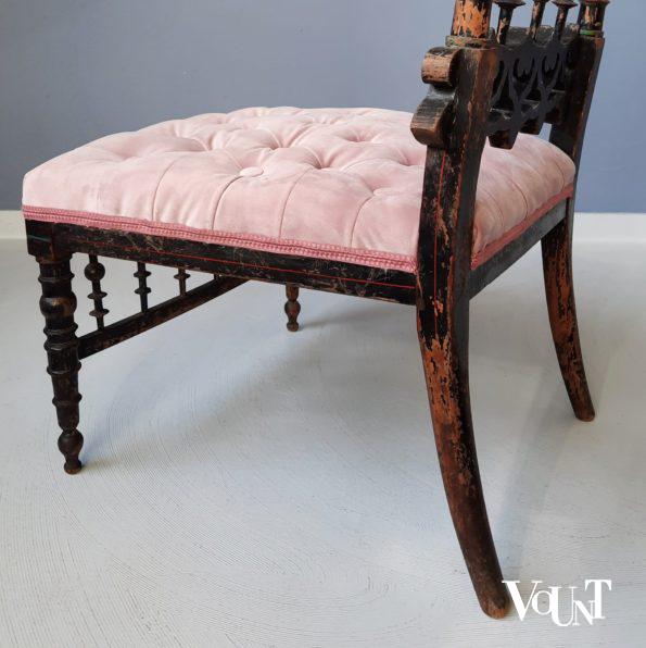 Antieke "slipper chair", Frankrijk, rond 1850