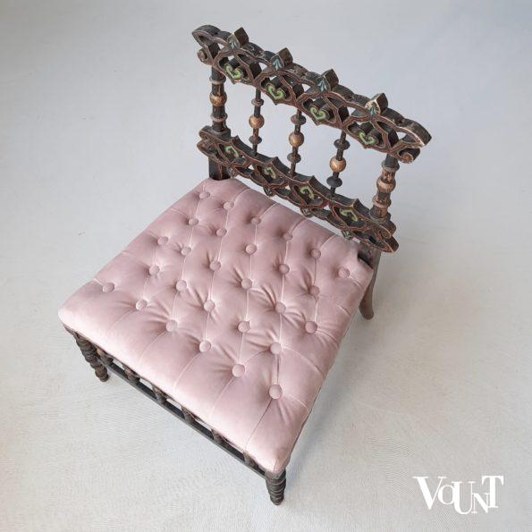 Antieke "slipper chair", Frankrijk, rond 1850