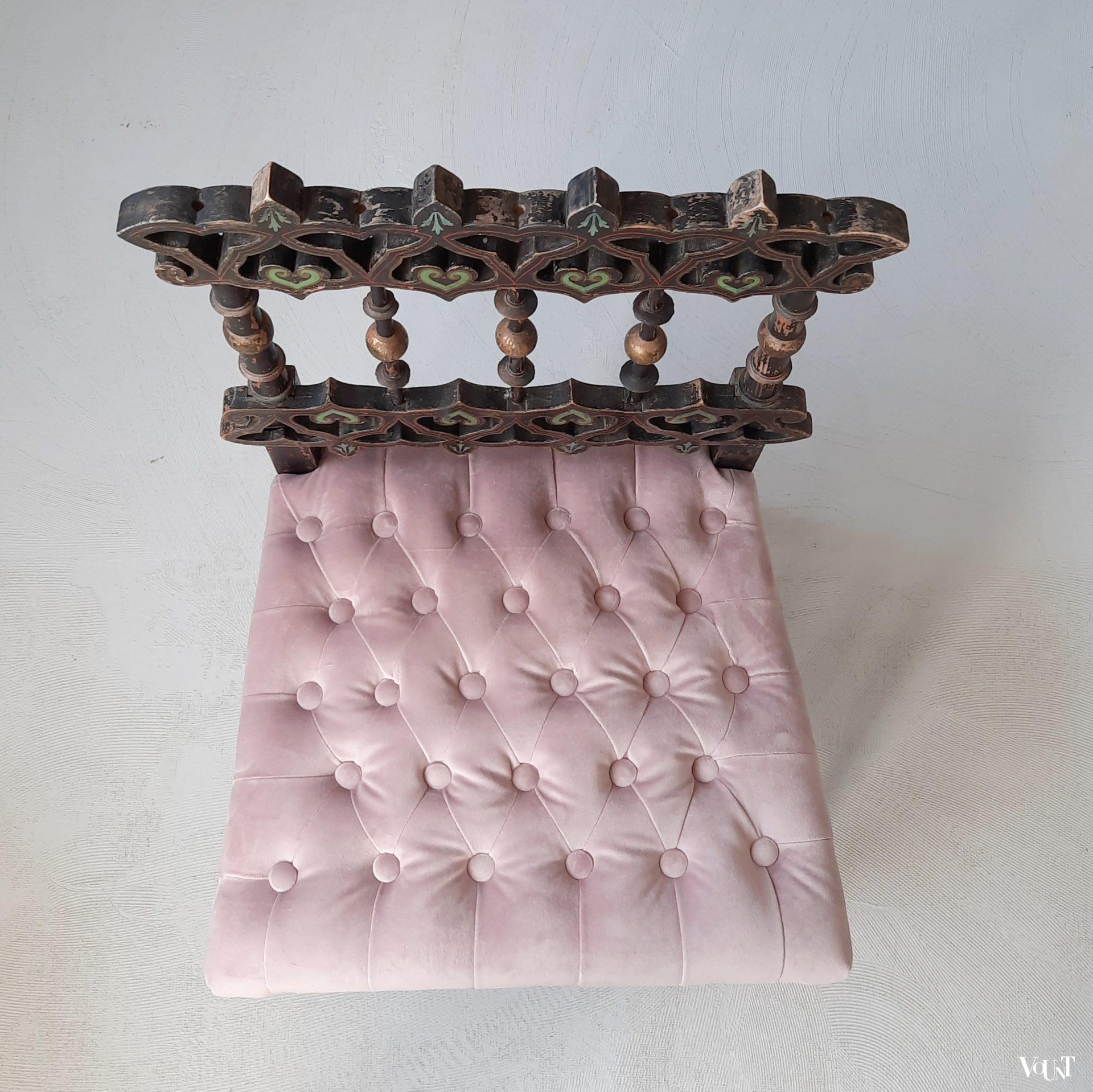 Antieke "slipper chair", Frankrijk, rond 1850