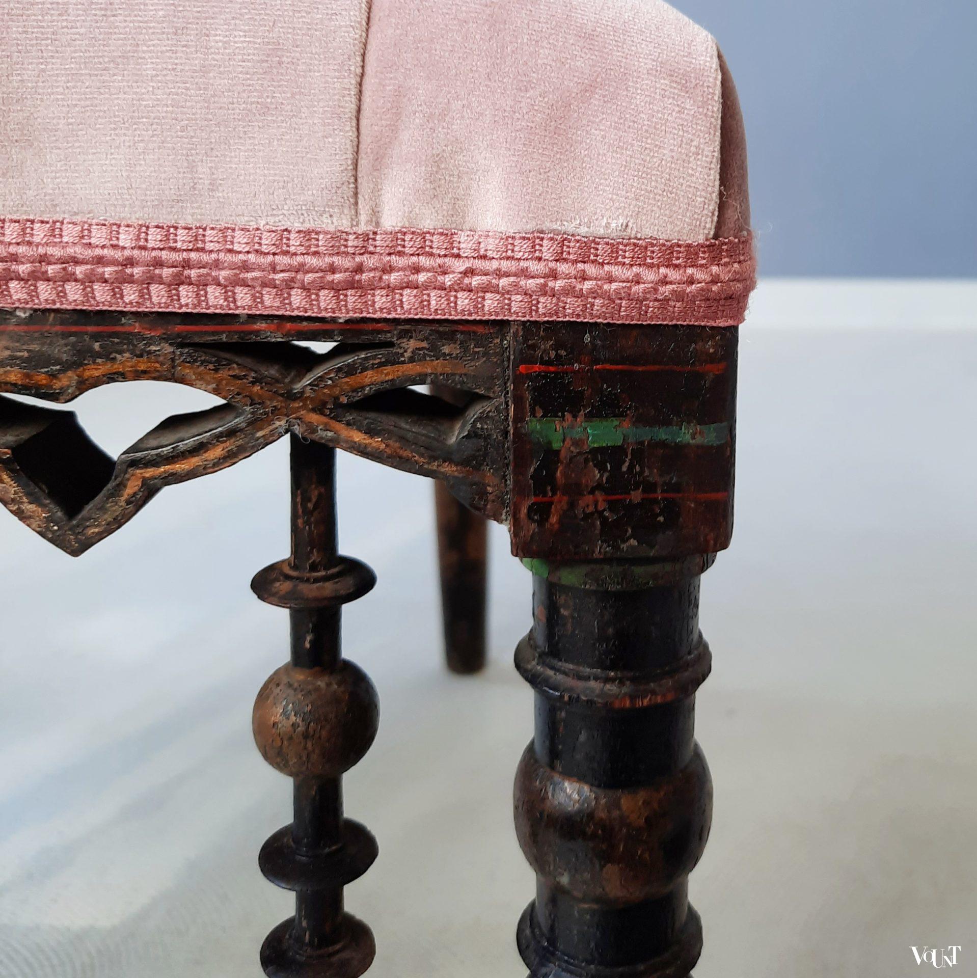 Antieke "slipper chair", Frankrijk, rond 1850