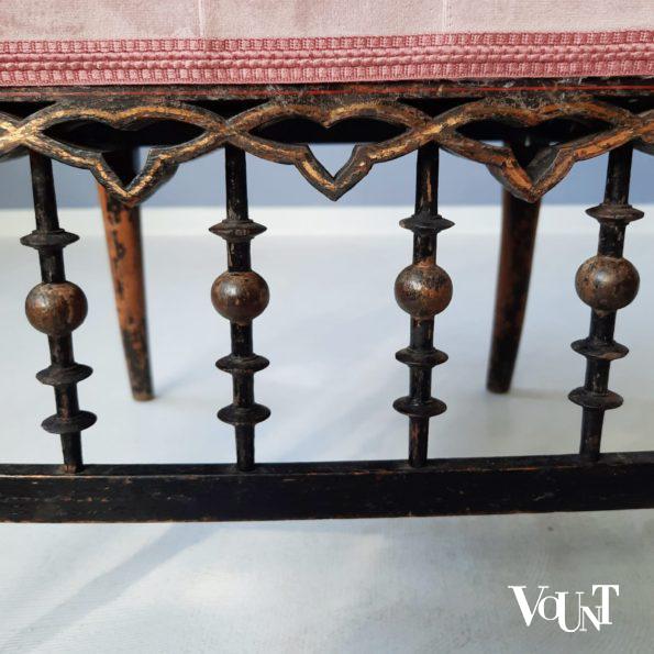Antieke "slipper chair", Frankrijk, rond 1850