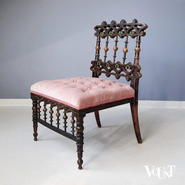 Antieke "slipper chair", Frankrijk, rond 1850