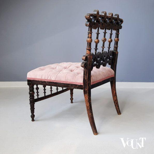Antieke "slipper chair", Frankrijk, rond 1850