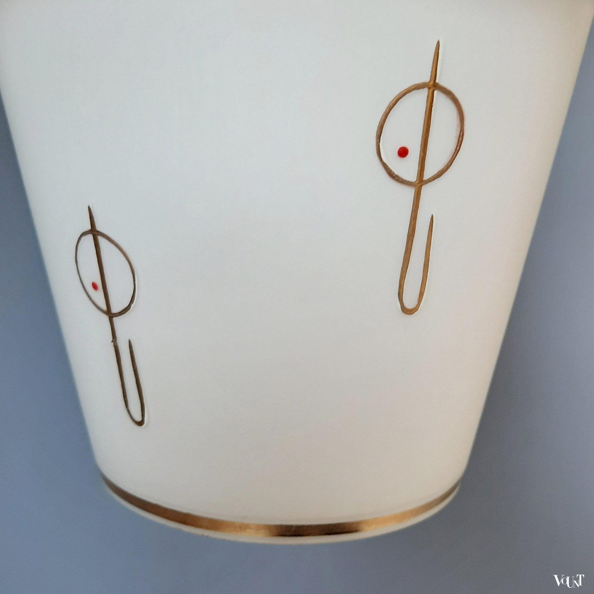 Melkglazen hanglampje, Frankrijk, jaren '50