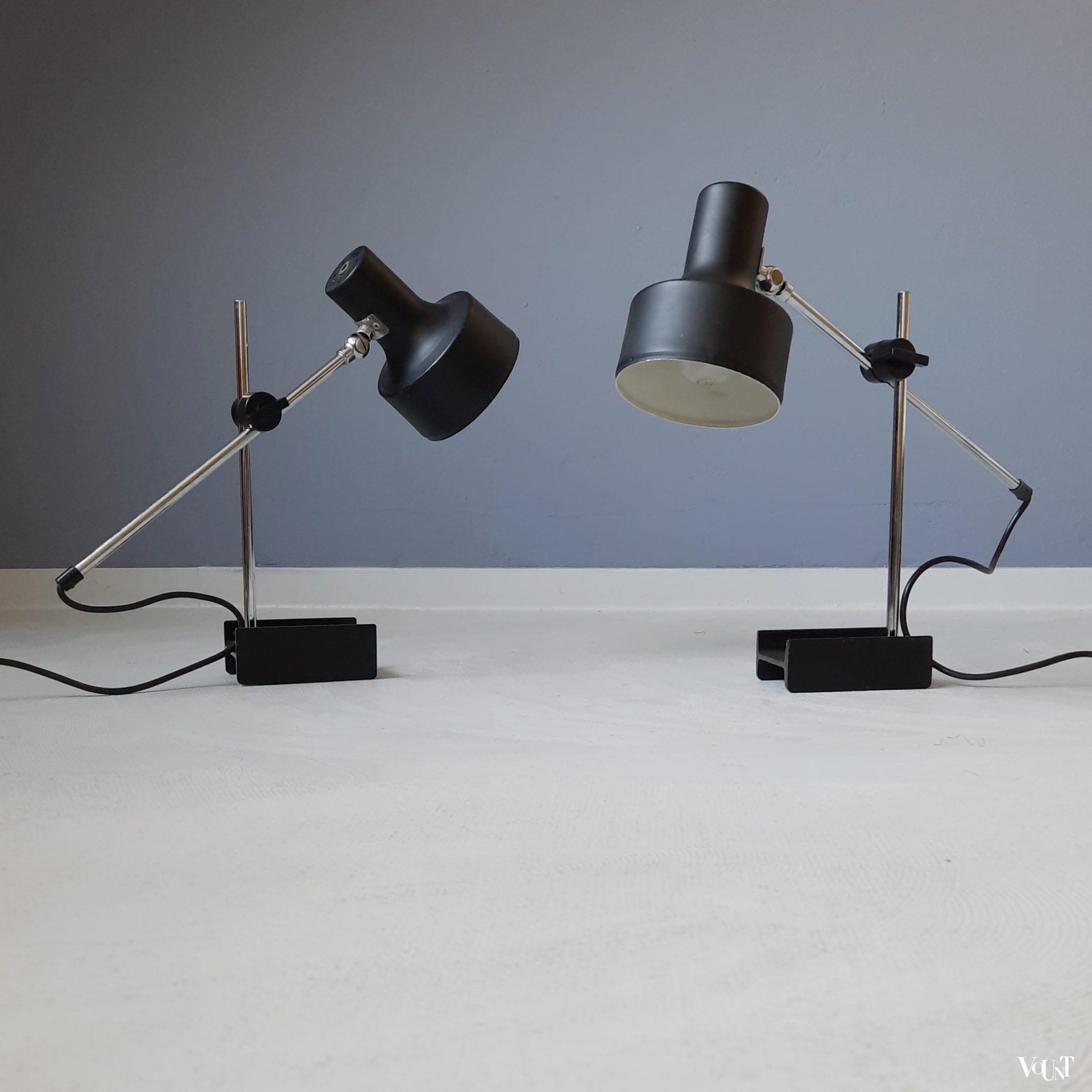 Set van 2 bureau- of tafellampjes, Anvia, jaren '60