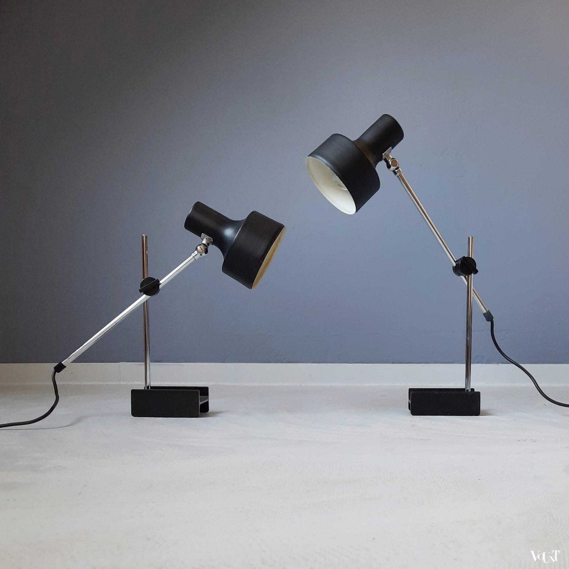 Set van 2 bureau- of tafellampjes, Anvia, jaren '60