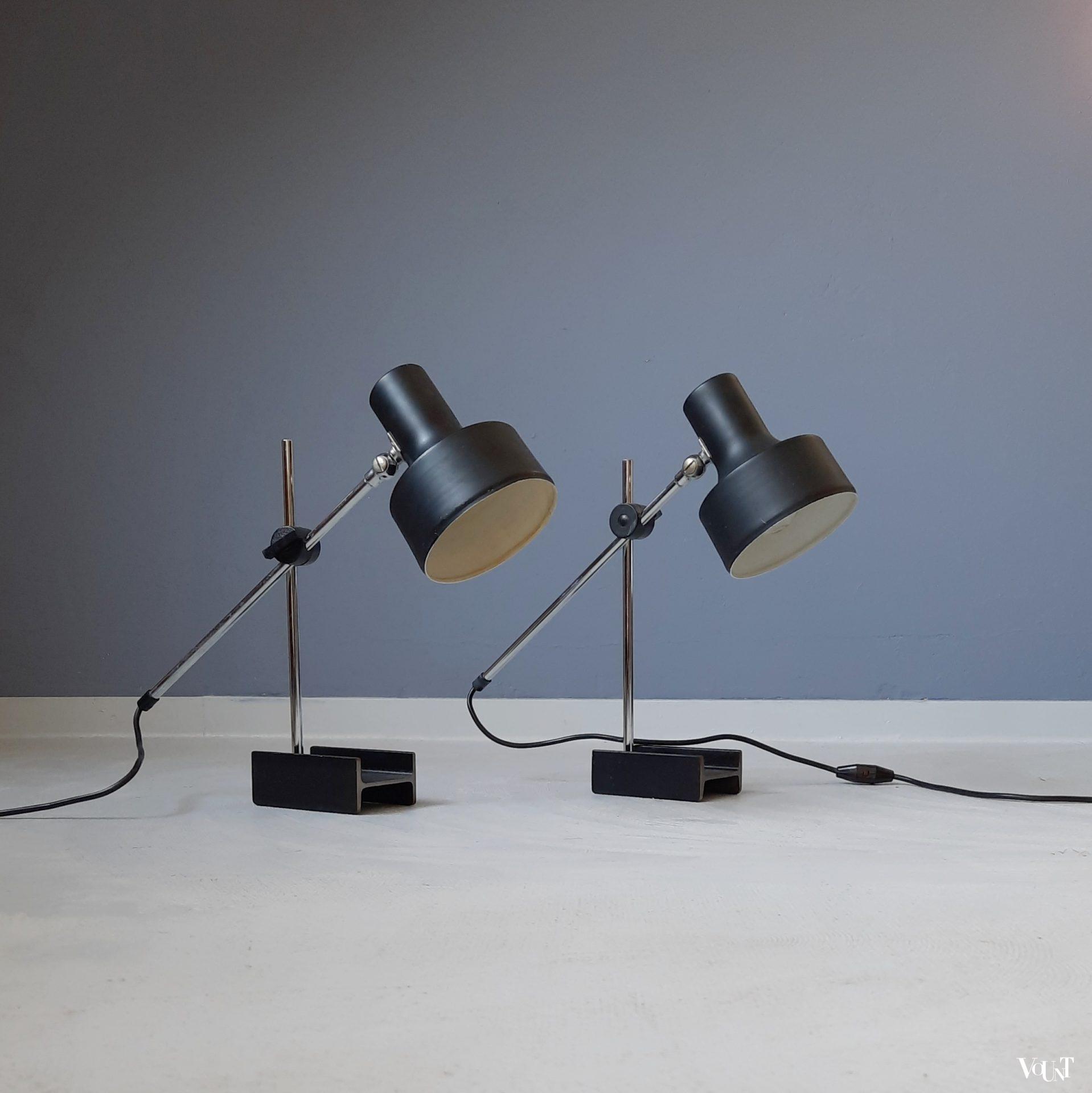 Set van 2 bureau- of tafellampjes, Anvia, jaren '60