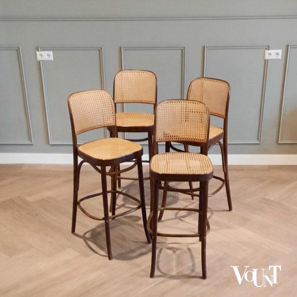 Set van 4 barkrukken nr. 811, Josef Hoffmann, FMG, jaren'60/'70