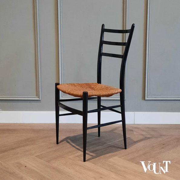 Set van 4 gemerkte Spinetto stoelen, Chiavari, Italië, jaren '50