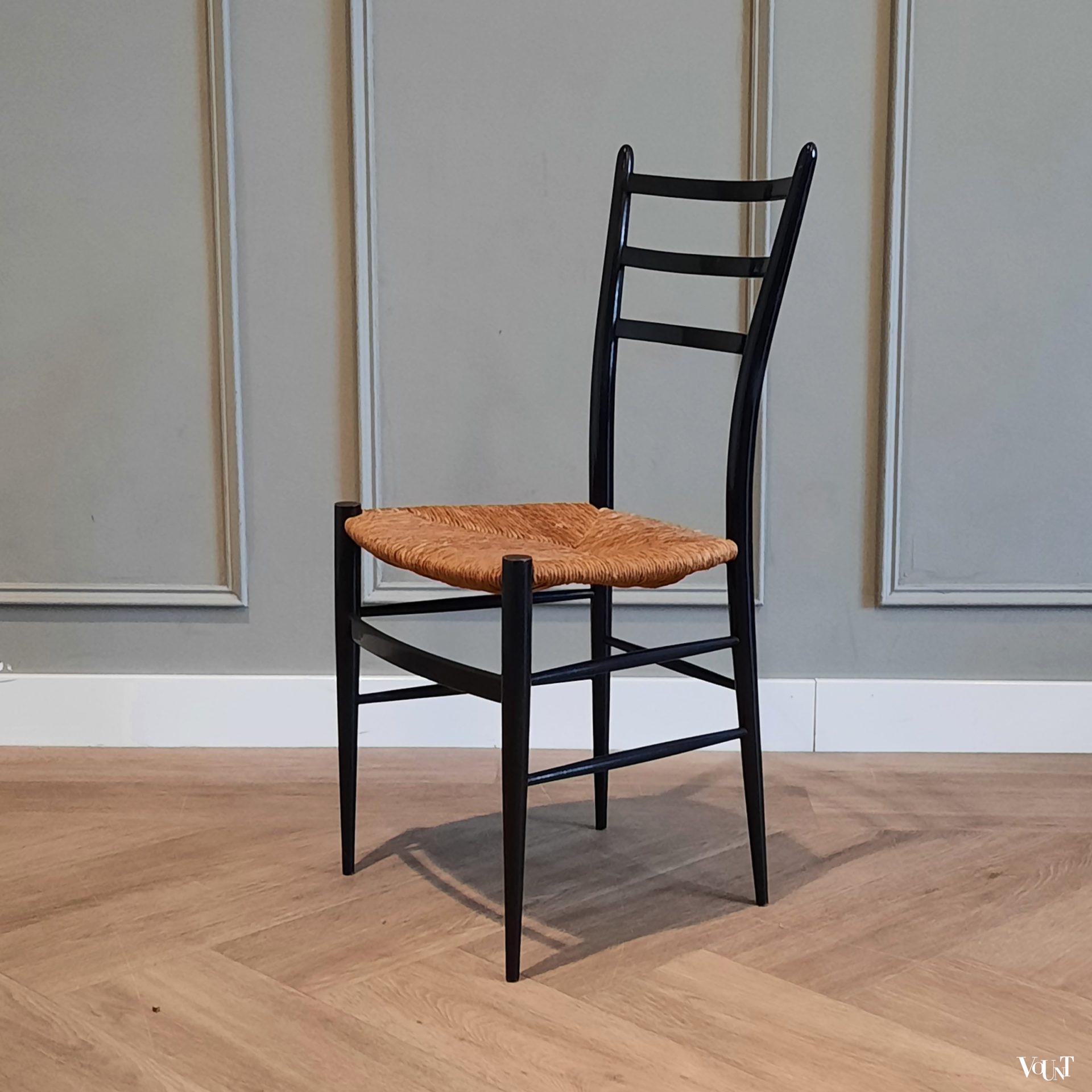 Set van 4 gemerkte Spinetto stoelen, Chiavari, Italië, jaren '50