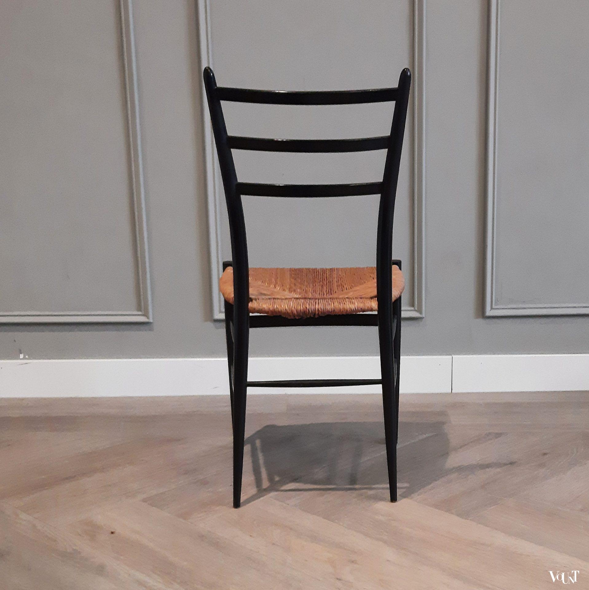 Set van 4 gemerkte Spinetto stoelen, Chiavari, Italië, jaren '50