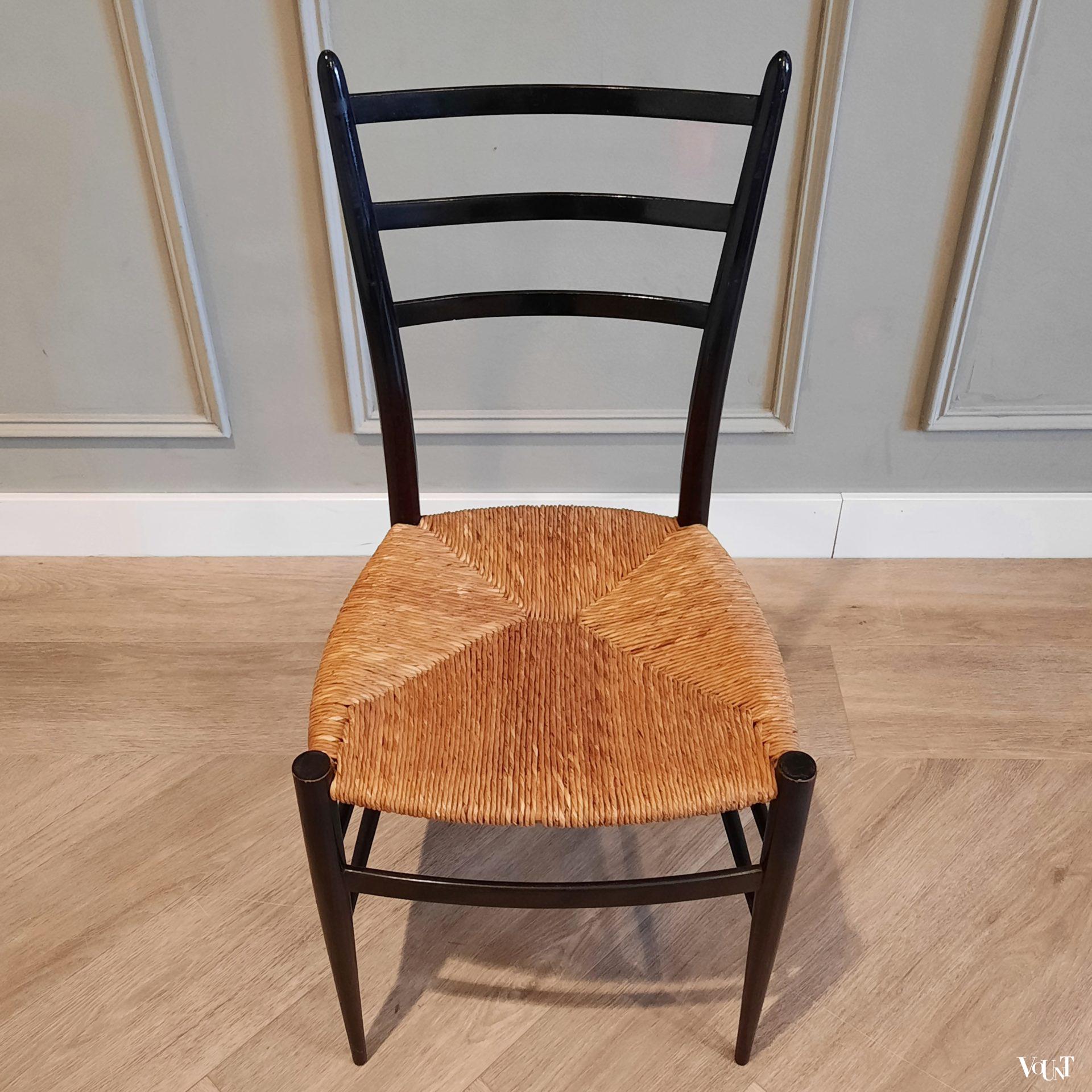 Set van 4 gemerkte Spinetto stoelen, Chiavari, Italië, jaren '50