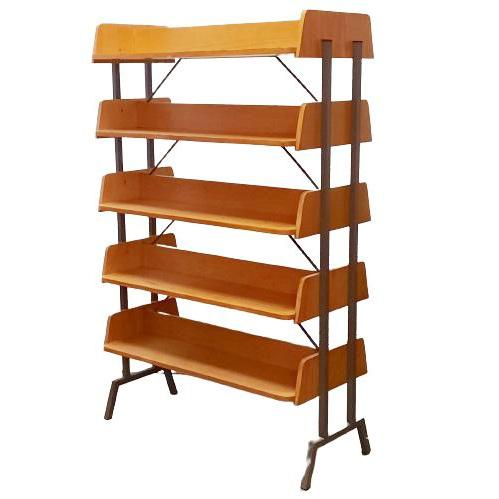 Vintage tweezijdige boekenkast / bibliotheekrek, jaren '60