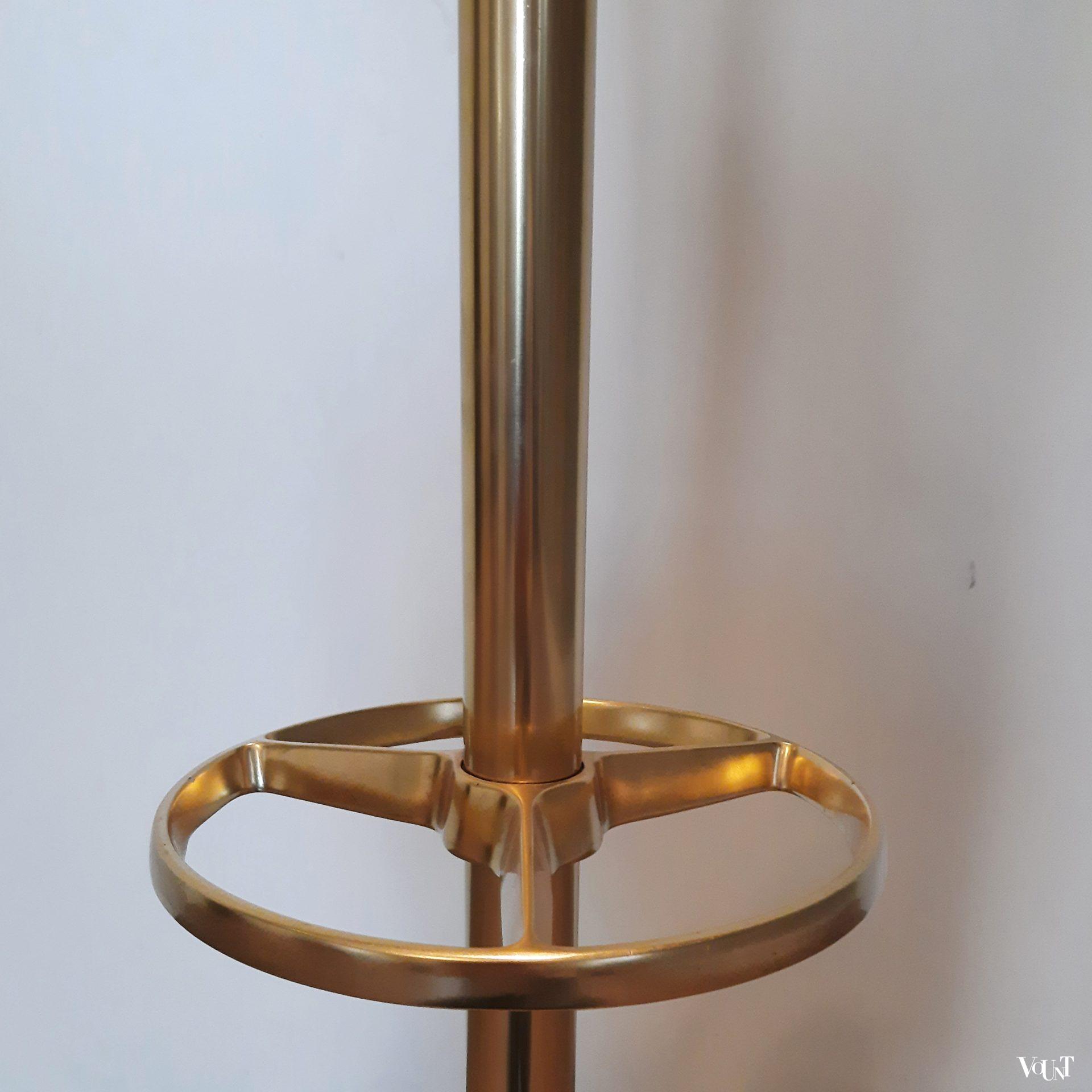 Messingkleurige metalen staande kapstok, jaren '60/'70