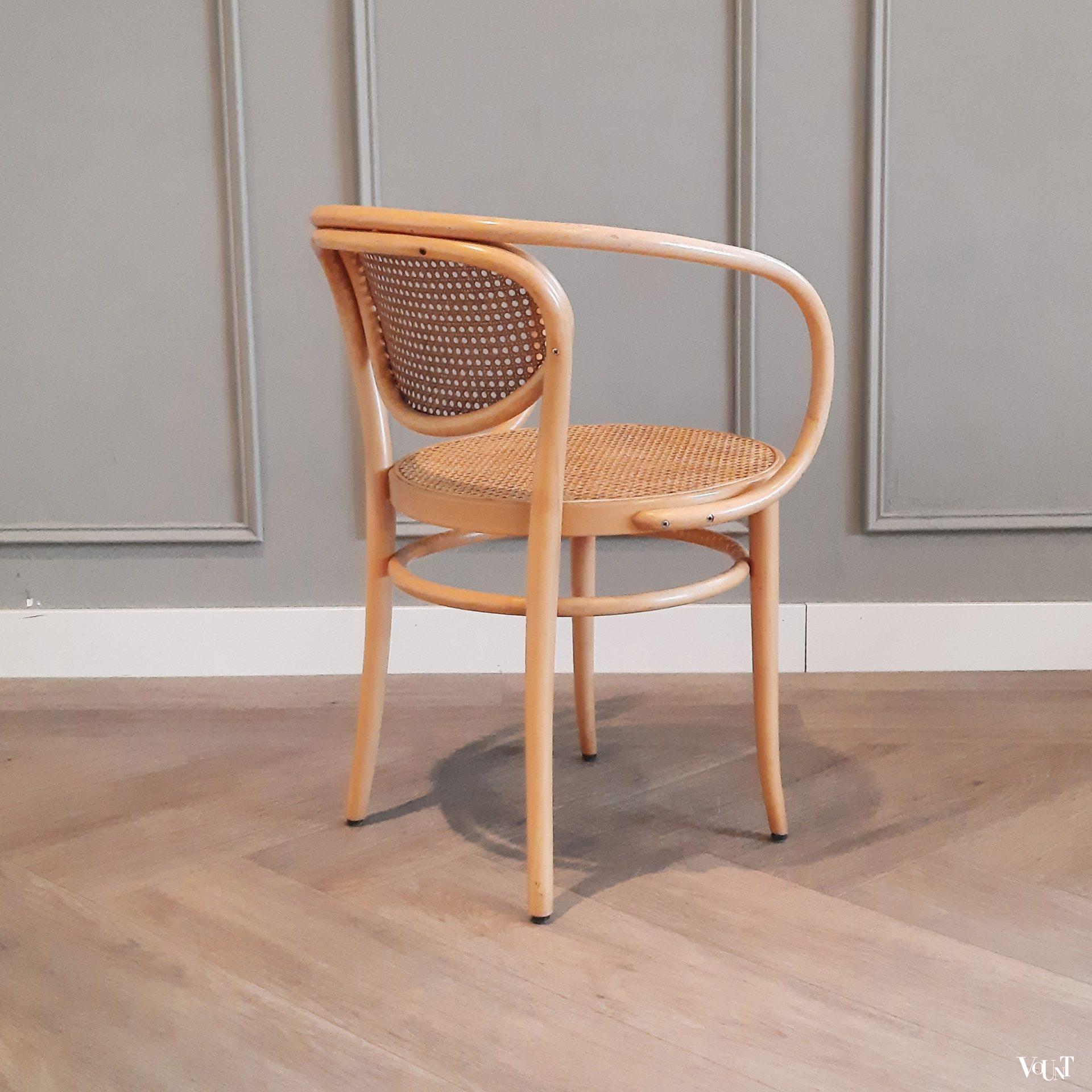 Set van 4 originele Thonet-stoelen nr. 210, 1988