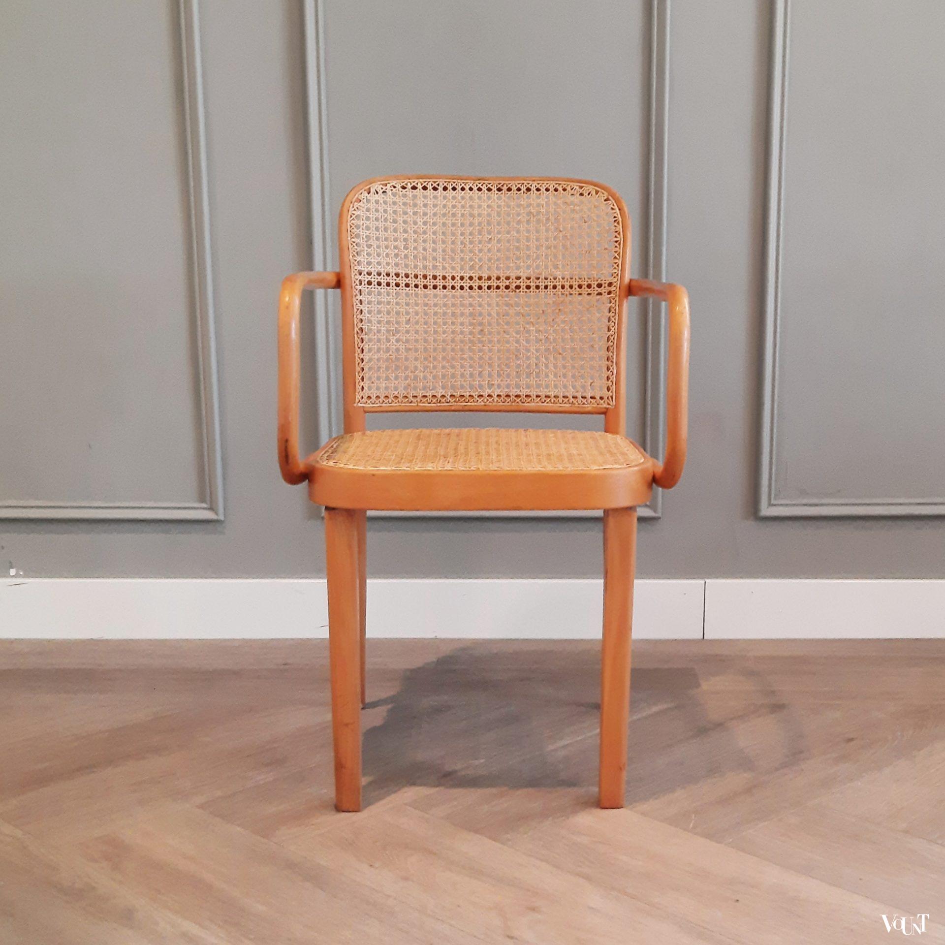 Set van 2 Praag of 811 stoelen, Josef Hoffmann voor Thonet, jaren '50