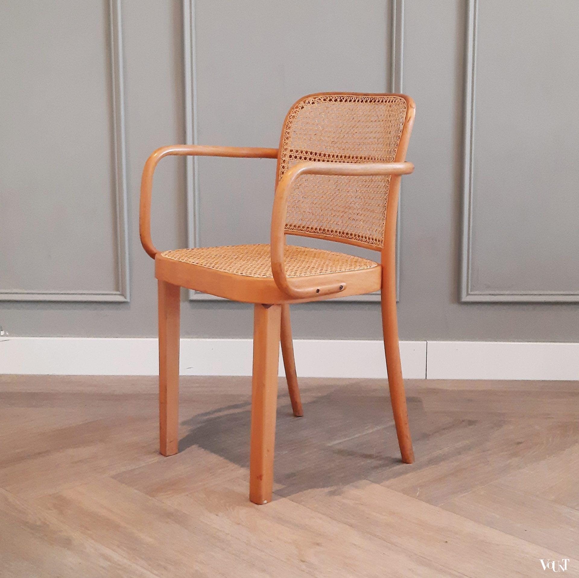 Set van 2 Praag of 811 stoelen, Josef Hoffmann voor Thonet, jaren '50