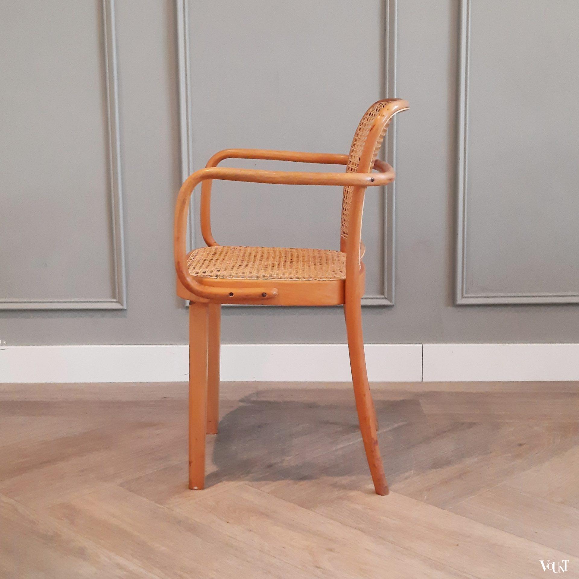Set van 2 Praag of 811 stoelen, Josef Hoffmann voor Thonet, jaren '50
