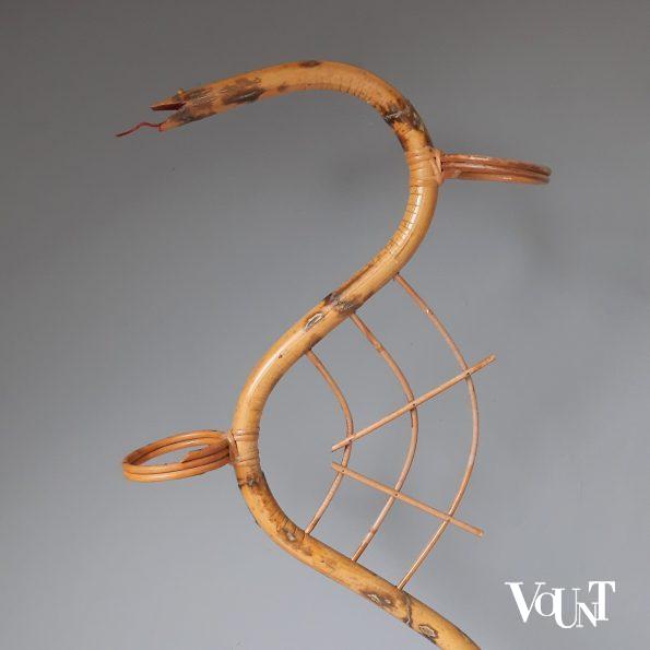 Rotan plantenstandaard slang, jaren '50