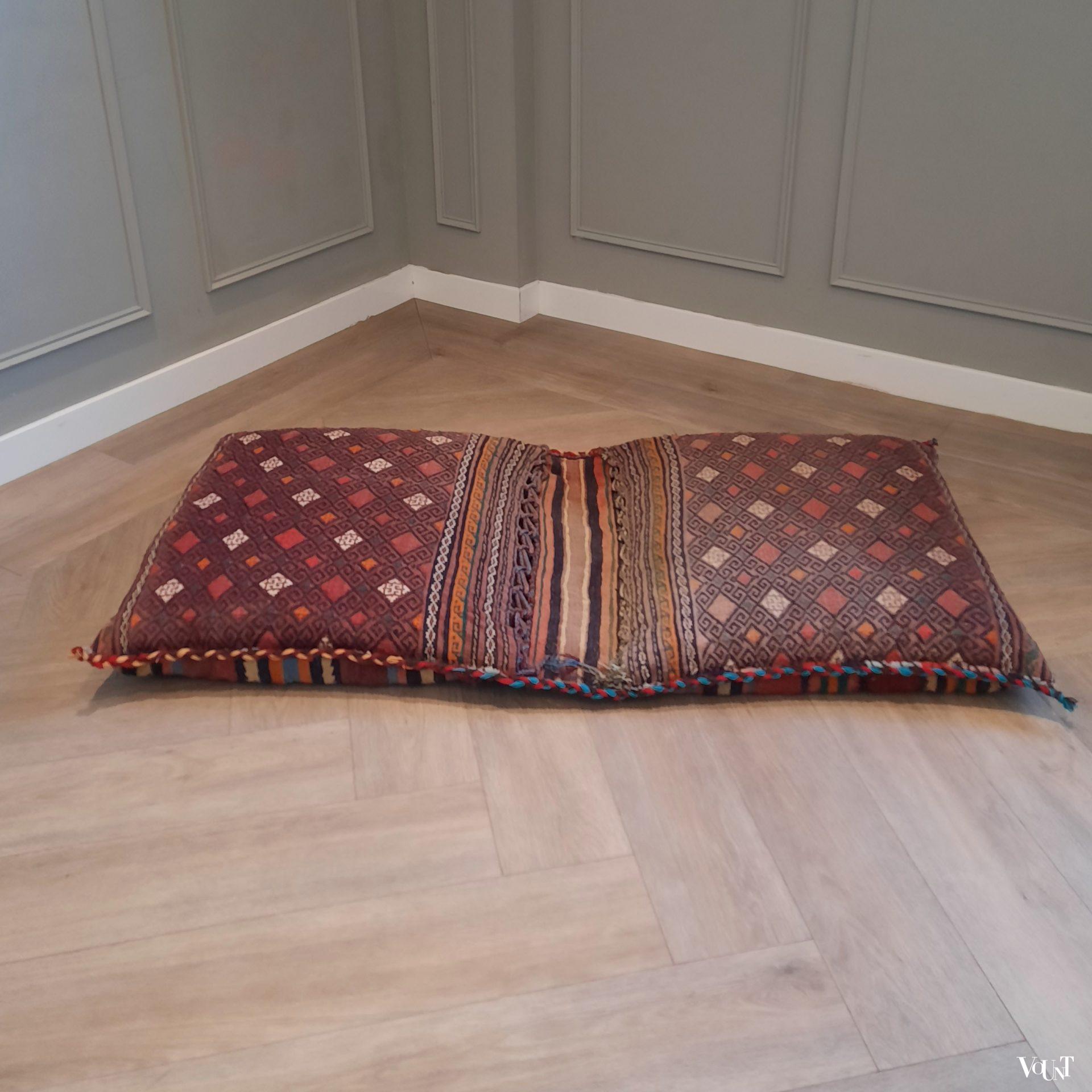 Vintage kamelen zadeltassen / kussens Rajasthan, India