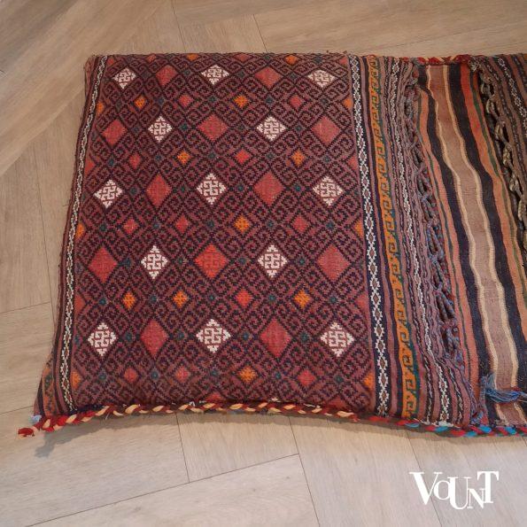 Vintage kamelen zadeltassen / kussens Rajasthan, India