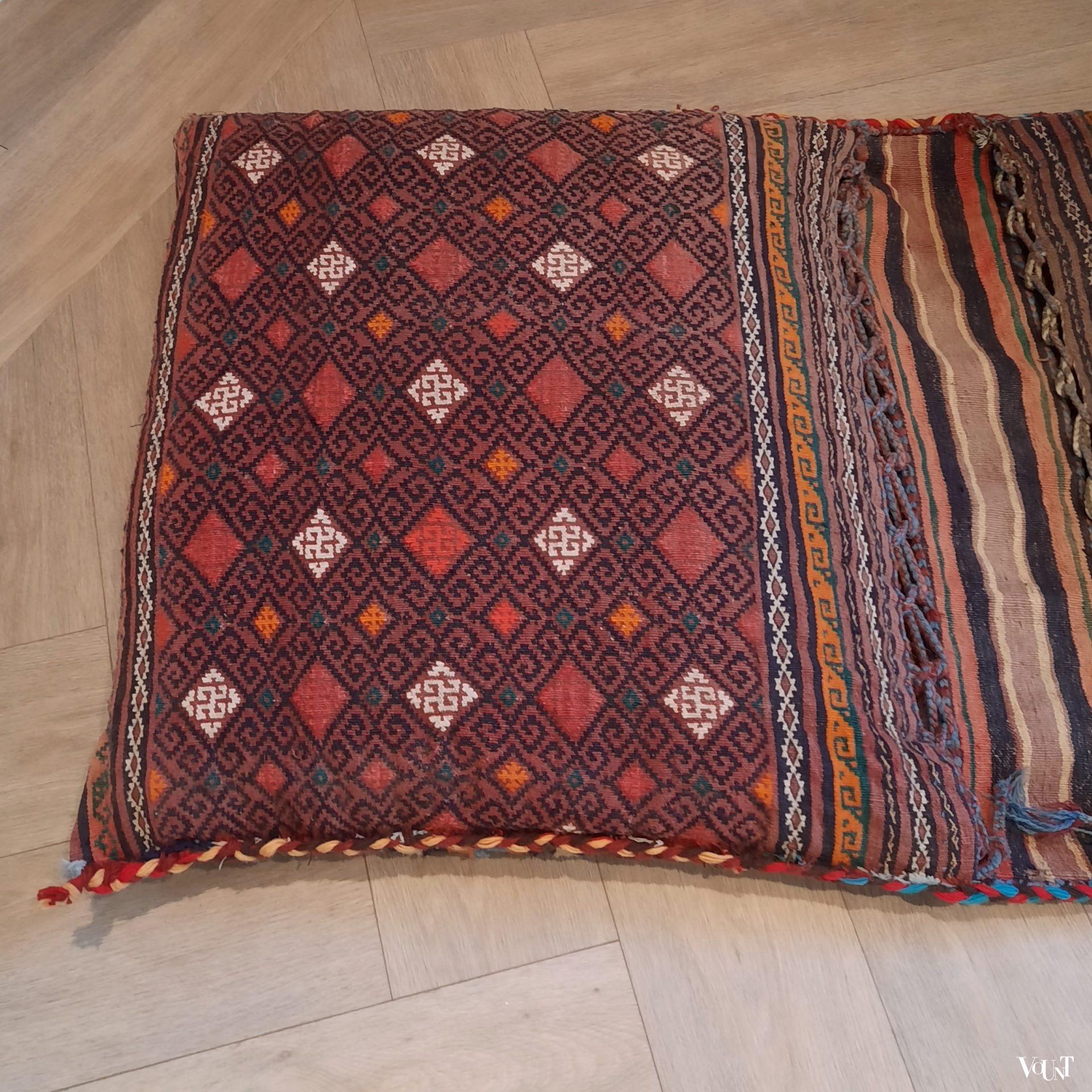 Vintage kamelen zadeltassen / kussens Rajasthan, India