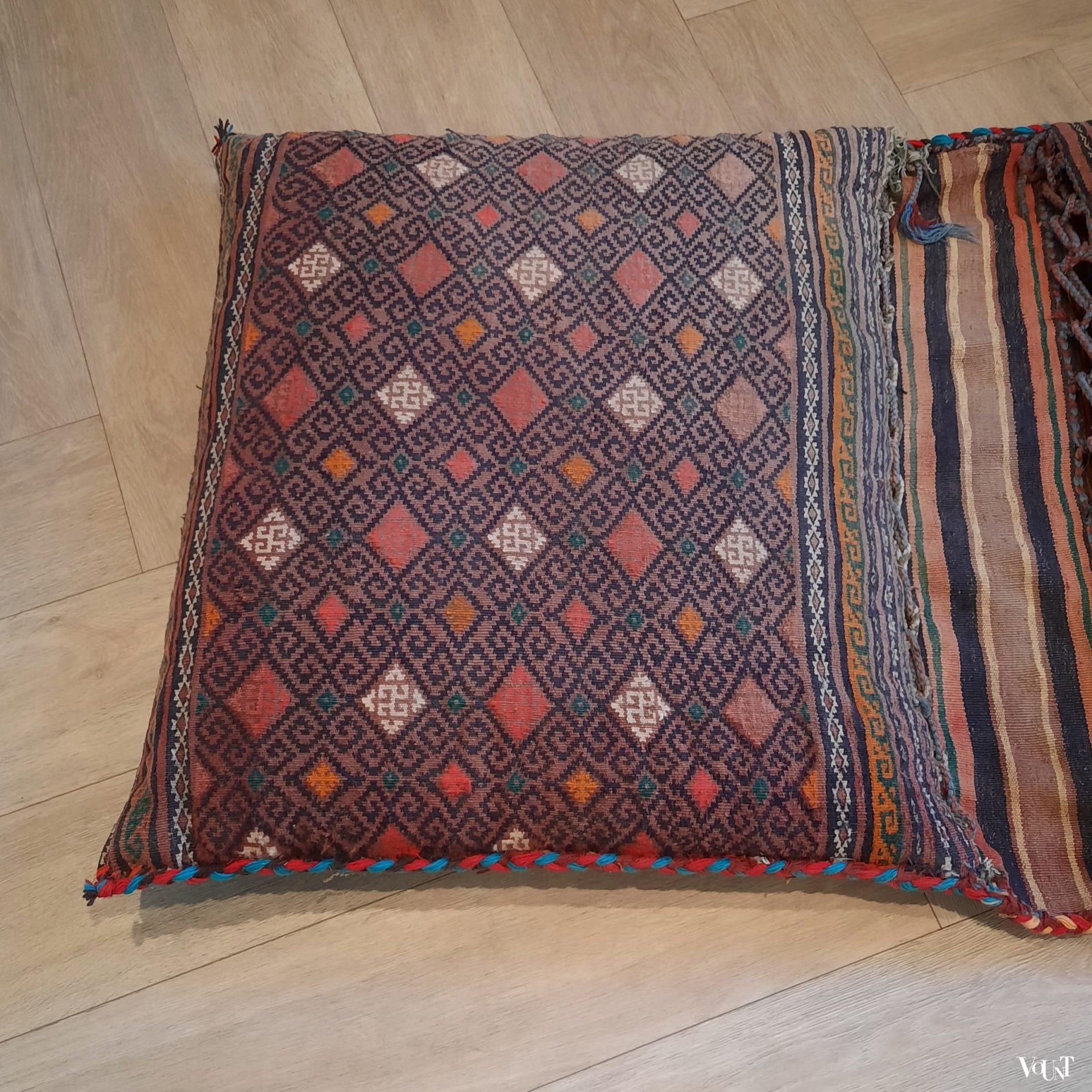 Vintage kamelen zadeltassen / kussens Rajasthan, India