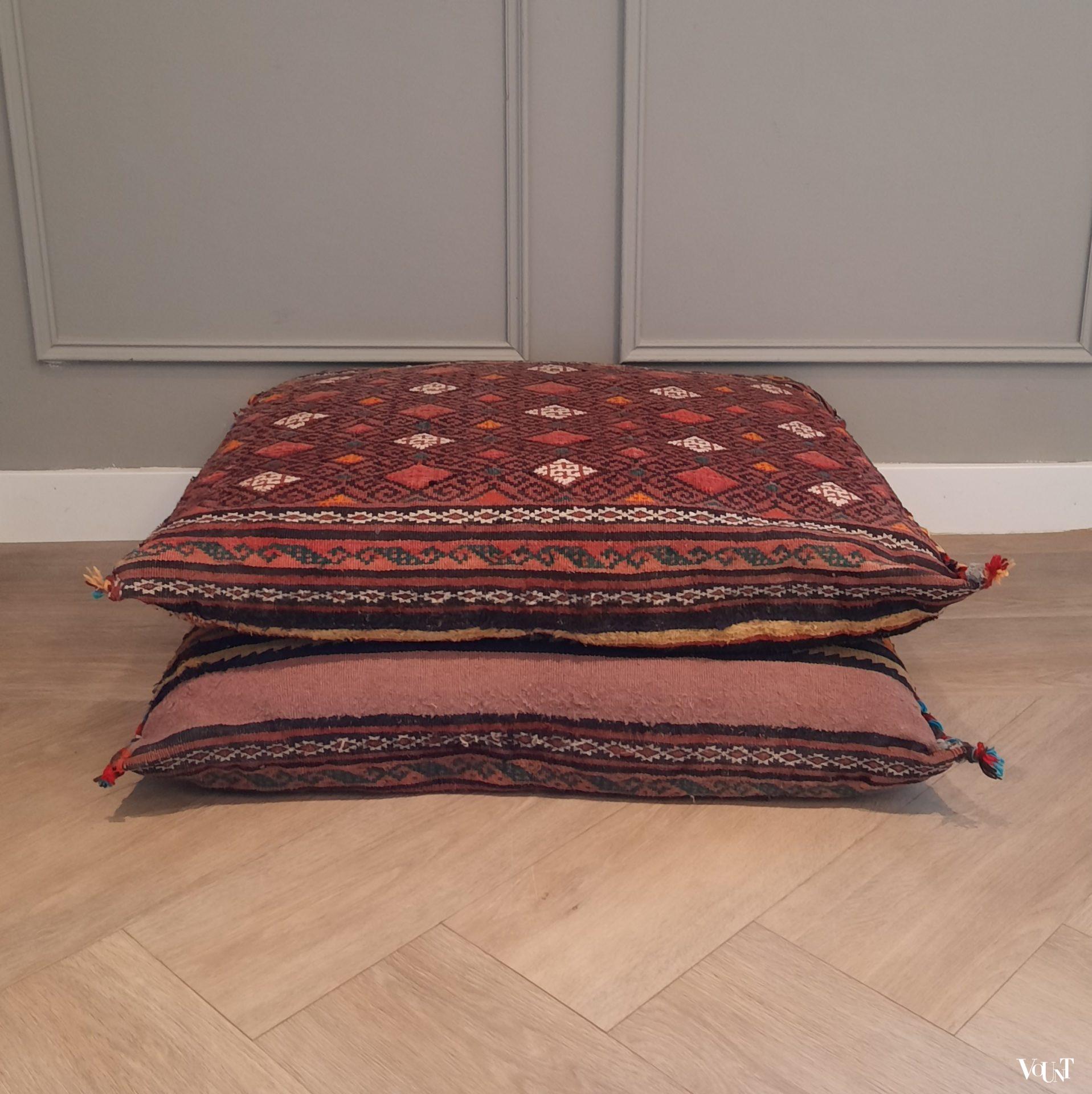 Vintage kamelen zadeltassen / kussens Rajasthan, India