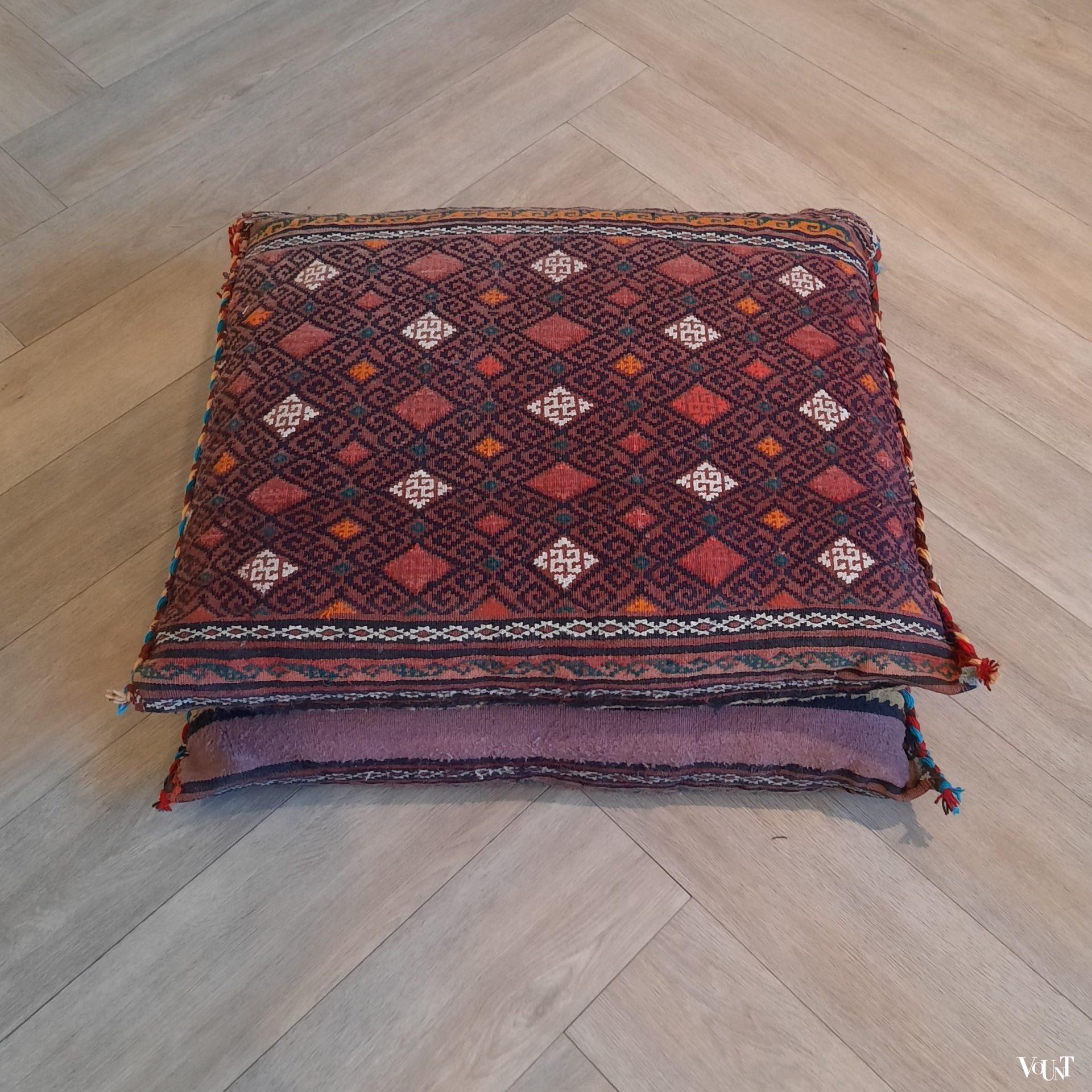 Vintage kamelen zadeltassen / kussens Rajasthan, India