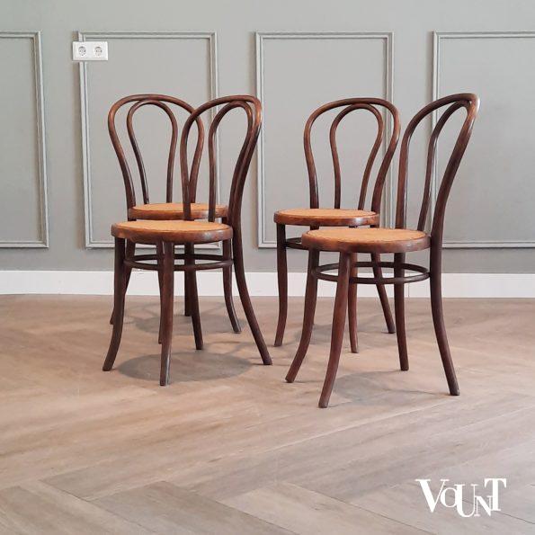 Set van 4 nr. 18 stoelen, Mundus / Josef Hofmann, jaren '20