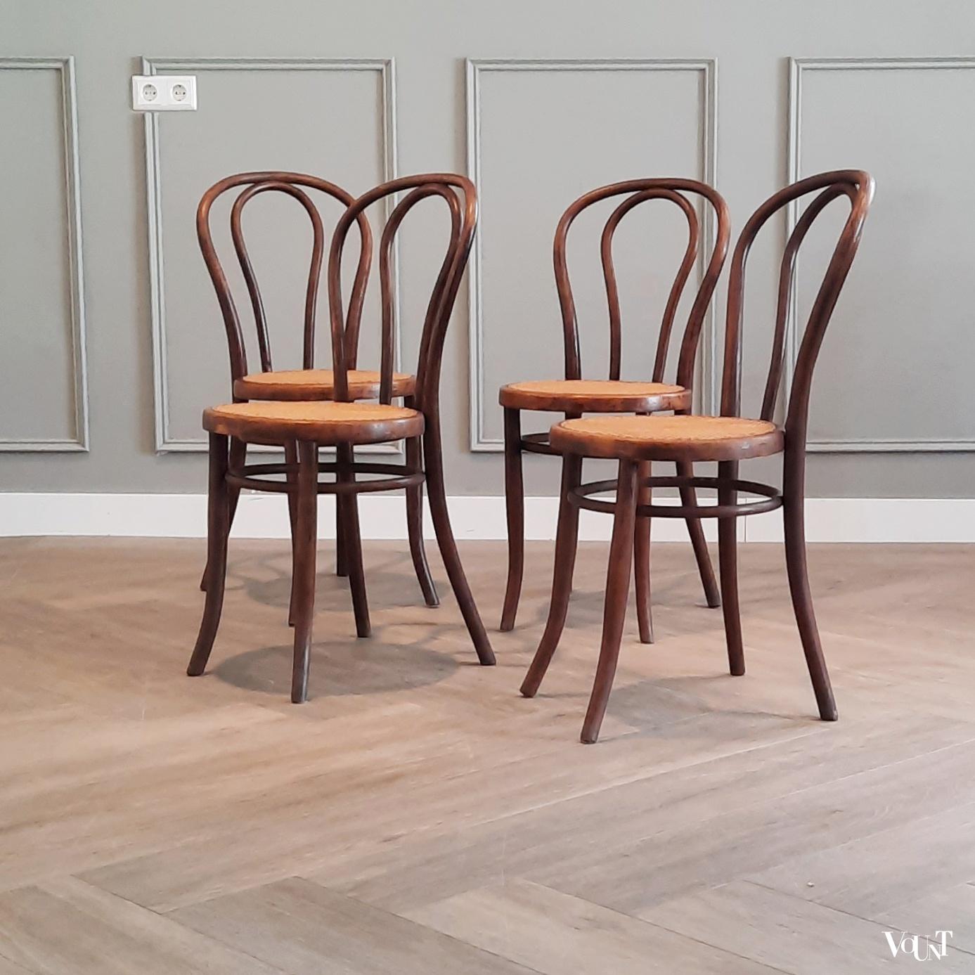Set van 4 nr. 18 stoelen, Mundus / Josef Hofmann, jaren '20