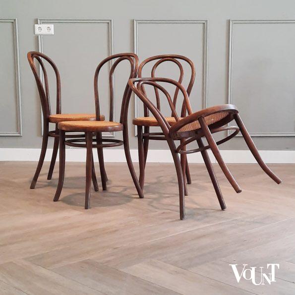 Set van 4 nr. 18 stoelen, Mundus / Josef Hofmann, jaren '20