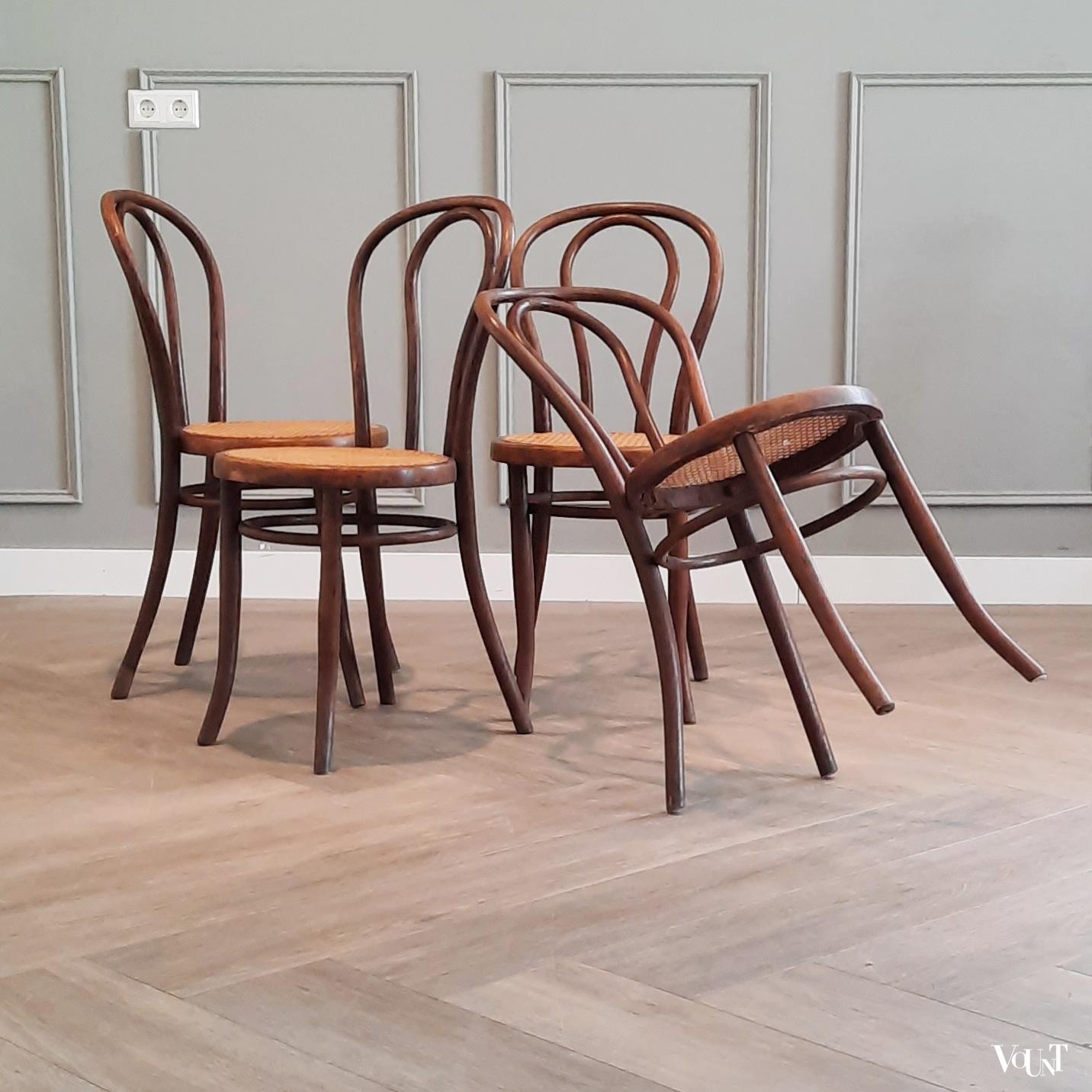 Set van 4 nr. 18 stoelen, Mundus / Josef Hofmann, jaren '20