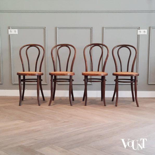 Set van 4 nr. 18 stoelen, Mundus / Josef Hofmann, jaren '20