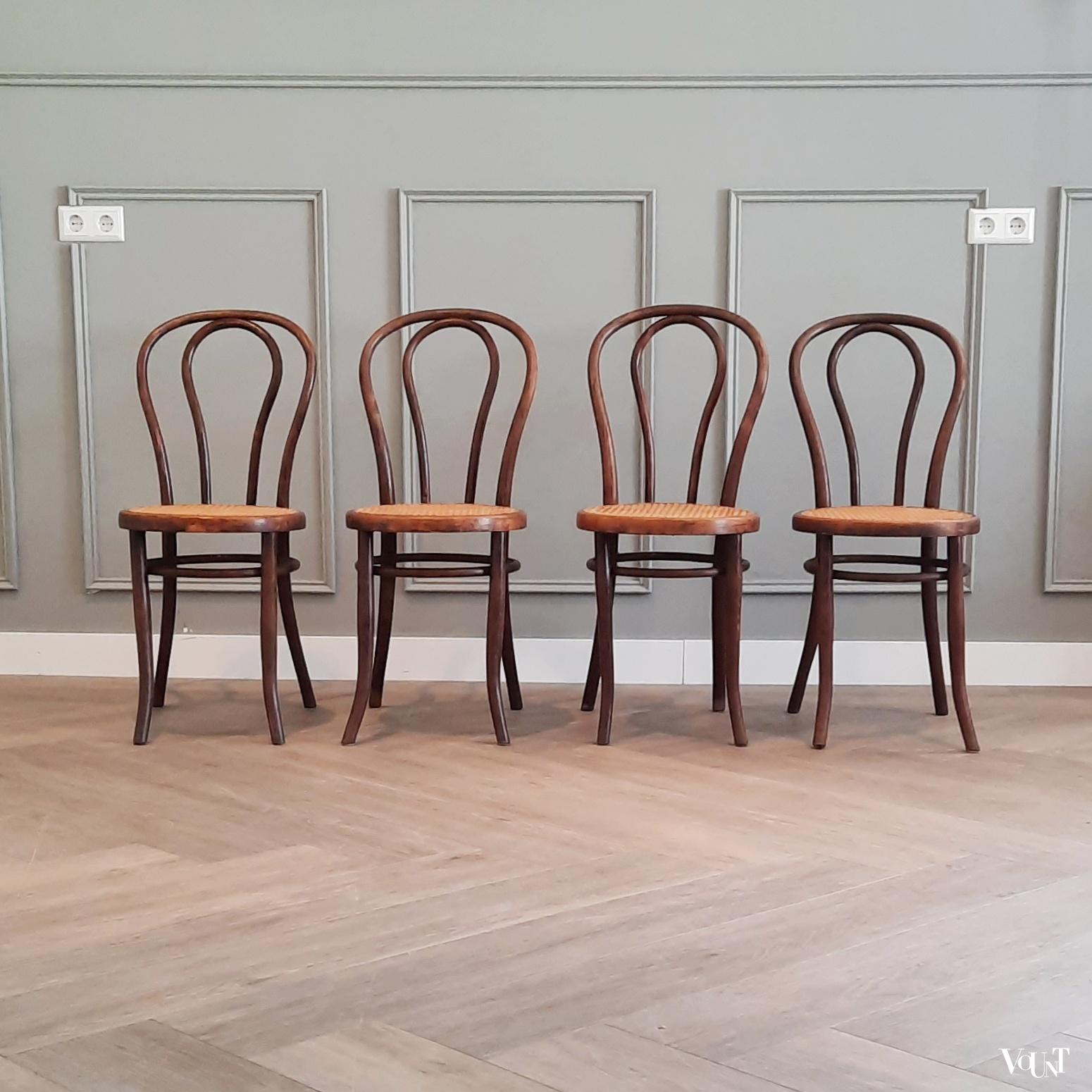 Set van 4 nr. 18 stoelen, Mundus / Josef Hofmann, jaren '20