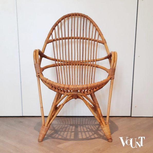 Set van 2 vintage rotan stoelen, Rohé Noordwolde, jaren '60