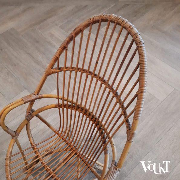 Set van 2 vintage rotan stoelen, Rohé Noordwolde, jaren '60
