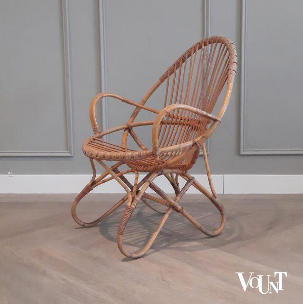 Set van 2 vintage rotan stoelen, Rohé Noordwolde, jaren '60