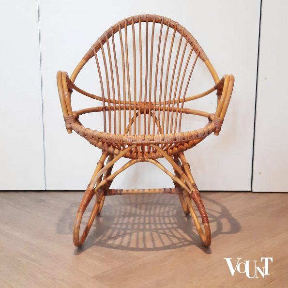 Set van 2 vintage rotan stoelen, Rohé Noordwolde, jaren '60