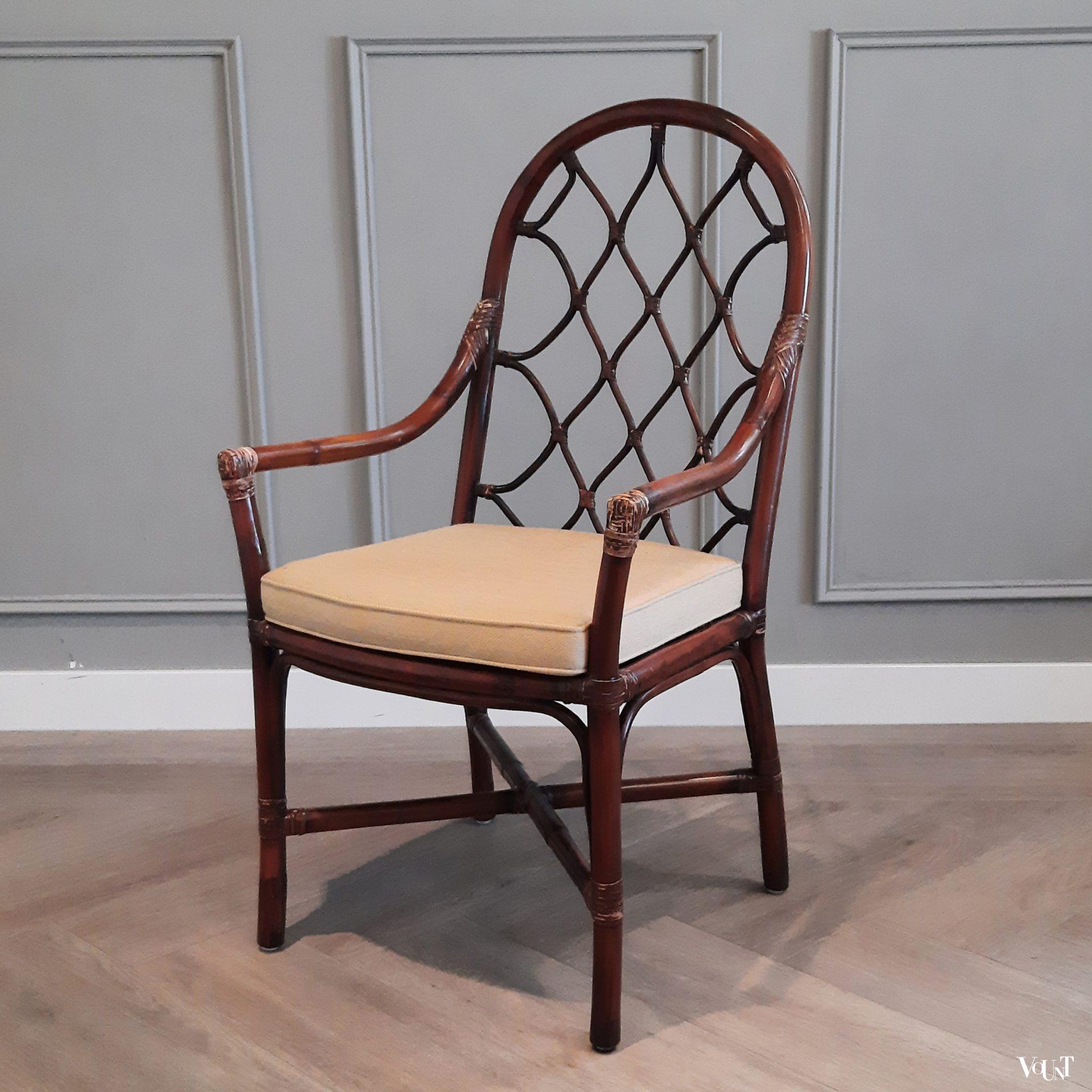 Vintage rotanstoel, Lemke, jaren '70