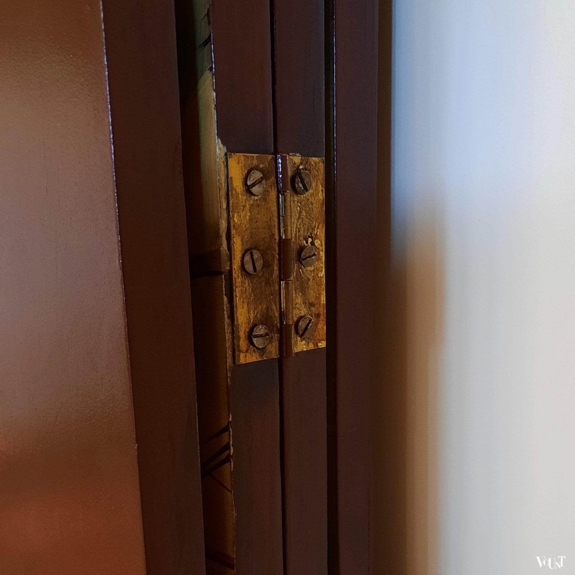 Vintage vierslags handbeschilderd kamerscherm zeegezicht, ca. jaren '50