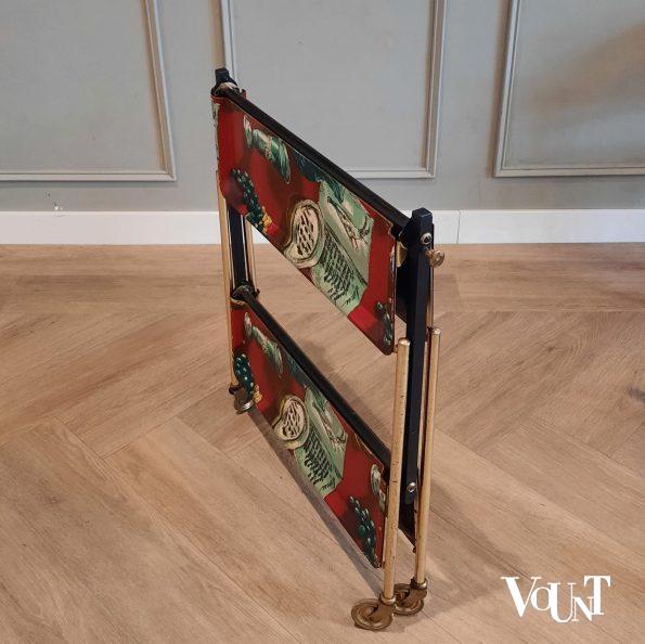 Opklapbare serveertrolley met melamine bladen, Gerlinol, jaren '60