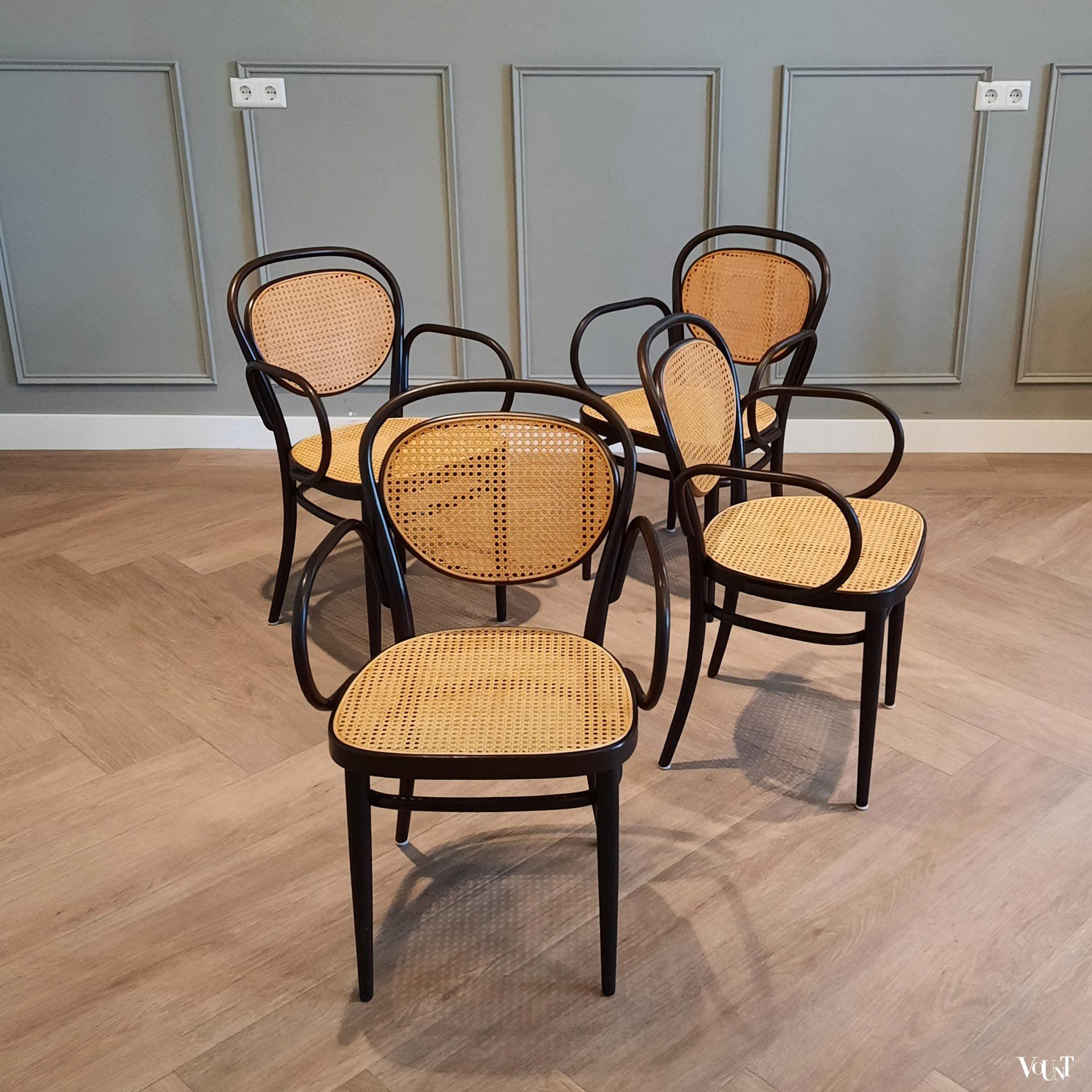 Set van 4 stoelen nr. 215 RF, Thonet, jaren '80