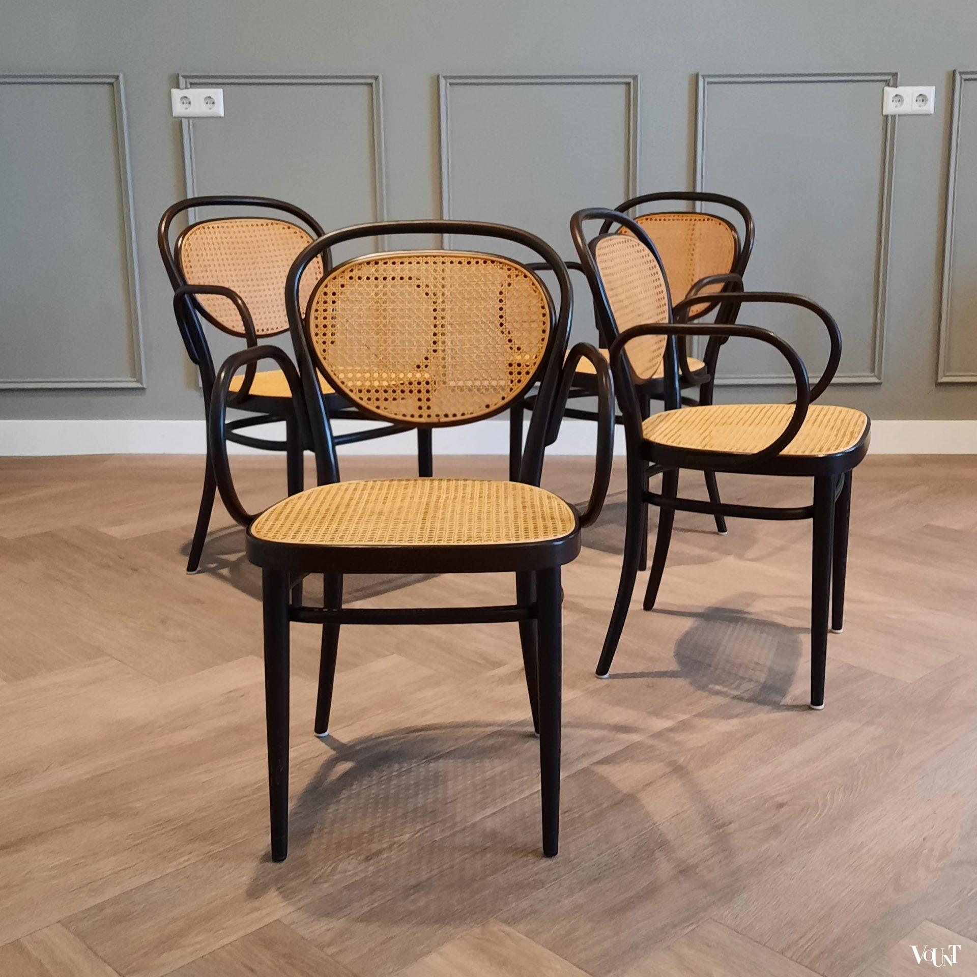Set van 4 stoelen nr. 215 RF, Thonet, jaren '80