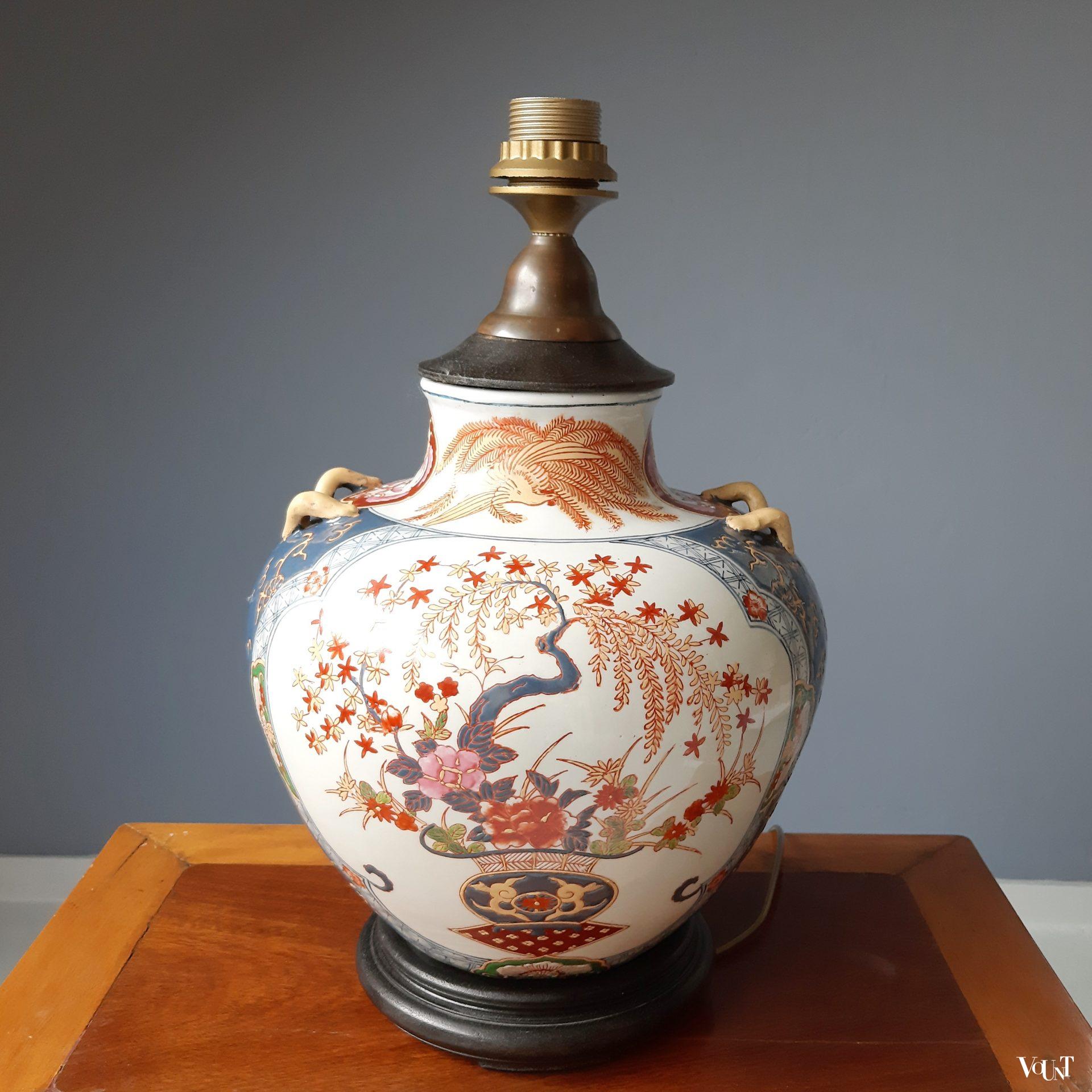 Vintage Aziatische vaaslamp