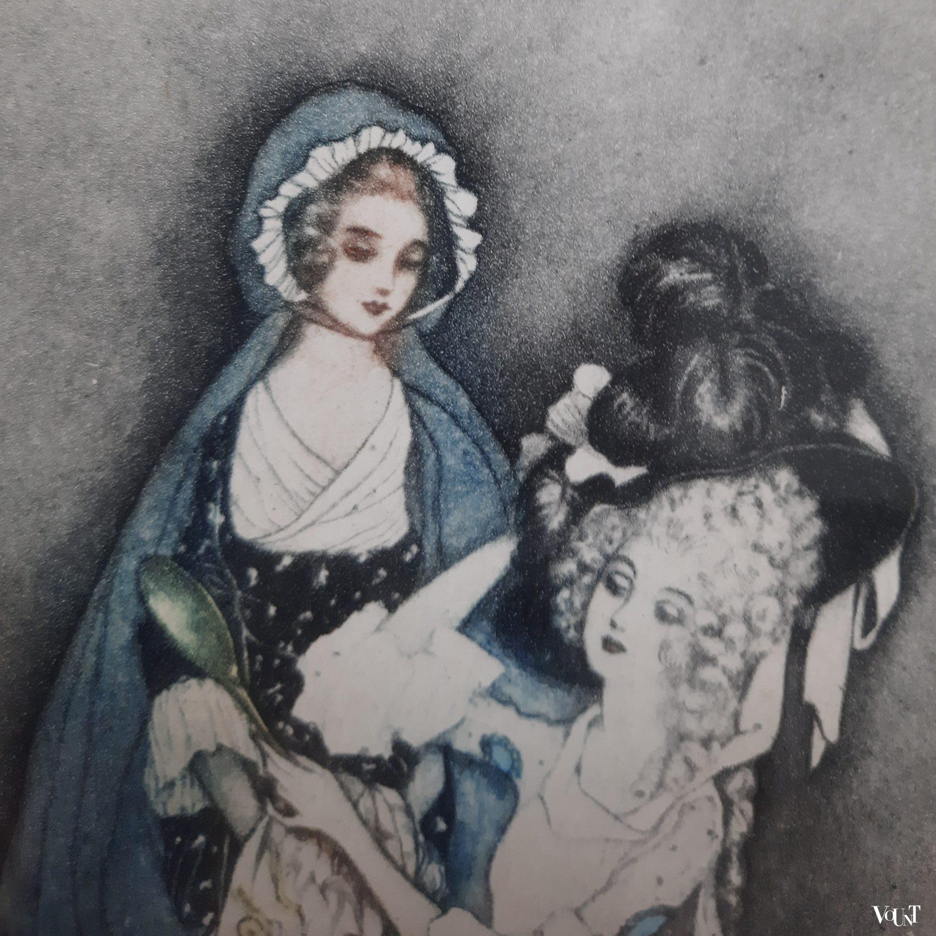 Set van 2 originele lithografieën van Jennie Harbour, ca. 1925